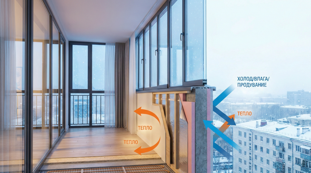 Что такое утепление балкона после остекления